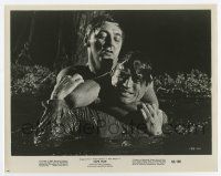 4m191 CAPE FEAR 8x10.25 still '62 Robert Mitchum fights with Gregory Peck in swamp at climax!