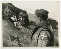 4m265 DAWN PATROL 8.25x10 still '38 Errol Flynn shakes hands w/ Melville Cooper before aerial combat