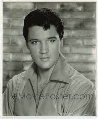 4m332 ELVIS PRESLEY 8x9.5 still '50s great close youthful portrait with open neck shirt!