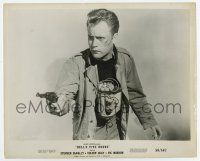4m412 HELL'S FIVE HOURS 8.25x10 still '58 c/u of Vic Morrow pointing gun w/bomb strapped to chest!