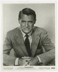 4m426 HOUSEBOAT 8.25x10 still '58 close up of Cary Grant in tie & jacket with hands clasped!
