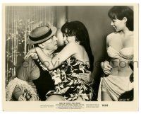 4m430 HOW TO STUFF A WILD BIKINI 8x10.25 still '65 great c/u of Buster Keaton with sexy ladies!