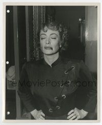 4m490 JOHNNY GUITAR candid 8.25x10 still '54 great c/u of Joan Crawford with bloody lip makeup!