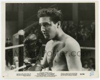 4m503 KID GALAHAD 8x10.25 still '62 close up of bloody boxer Elvis Presley fighting in the ring!