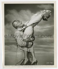4m529 LADY TAKES A FLYER 8.25x10 still '58 romantic c/u of Jeff Chandler holding Lana Turner!