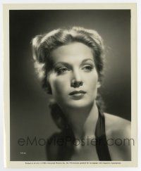4m558 LOUISE ALLBRITTON 8x10 still '45 head & shoulders portrait with cool lighting & pensive look