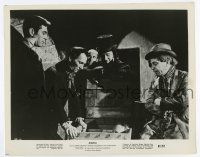 4m580 MANIA 8x10.25 still '61 doctor Peter Cushing & men examine dead body in packing crate!