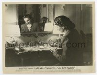 4m633 MY REPUTATION 8x10.25 still '46 Barbara Stanwyck writing letter by her mirror reflection!