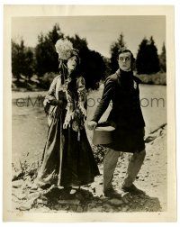 4m663 OUR HOSPITALITY 8x10.25 still '23 Buster Keaton & Natalie Talmadge stare at each other!