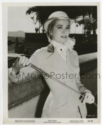 4m807 SWAN 8.25x10.25 still '56 c/u of beautiful Grace Kelly in riding outfit with crop!