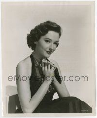 4m466 JANE GREER 8x10 still '52 pretty seated close up in party dress while making You For Me!