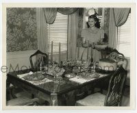 4m719 RITA HAYWORTH 8x10 still '41serving a green salad for a luncheon by Whitey Schafer!