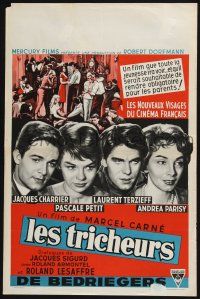 4p375 CHEATERS Belgian '58 Marcel Carne's Les Tricheurs, aimless teens in post-WWII France!