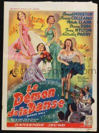 4p378 DANCE HALL Belgian '50 great image of dancing girls including super young Diana Dors!
