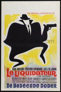 4p427 LIQUIDATOR Belgian '66 cool completely different artwork of spy with gun!