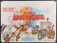 4p124 ARISTOCATS British quad R79 Walt Disney feline jazz musical cartoon, great image!