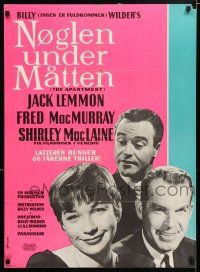 4p742 APARTMENT Danish '60 Billy Wilder, Jack Lemmon, Shirley MacLaine, Mailind art!