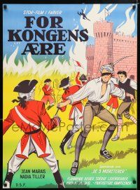 4p786 KING ON HORSEBACK Danish '69 La Tour, prends garde, art of Marais fighting with a sword!!