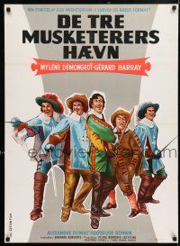 4p837 VENGEANCE OF THE THREE MUSKETEERS Danish '64 Bernard Borderie's Les Trois Mosquetaires