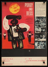4p093 PORGY & BESS East German 16x23 '65 Sidney Poitier, Dandridge, different Gottsman art!