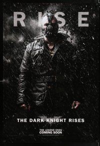 4p118 DARK KNIGHT RISES teaser English 1sh '12 cool image of Tom Hardy as Bane, Rise!