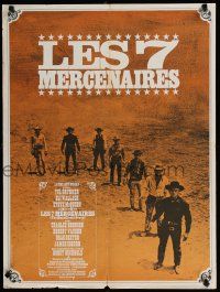 4p174 MAGNIFICENT SEVEN French 24x32 R70s Yul Brynner, Steve McQueen,John Sturges' 7 Samurai western
