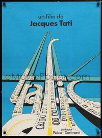 4p194 TRAFFIC French 23x31 '71 great artwork of title as congested highways!