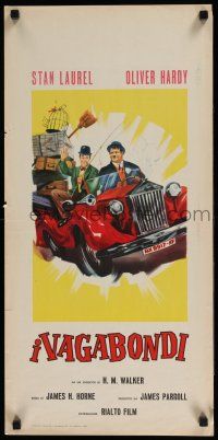 4p504 BOHEMIAN GIRL Italian locandina R64 Hal Roach, art of Stan Laurel & Oliver Hardy in car!
