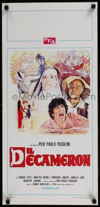 4p511 DECAMERON Italian locandina '71 Pier Paolo Pasolini's Italian comedy, Colizzi art!