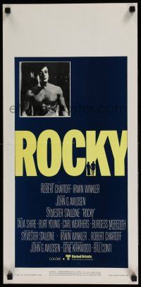 4p567 ROCKY Italian locandina '77 Sylvester Stallone holding hands with Talia Shire in title!