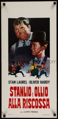 4p575 STANLIO E OLLIO ALLA RISCOSSA Italian locandina '62 Laurel and Hardy on the range!