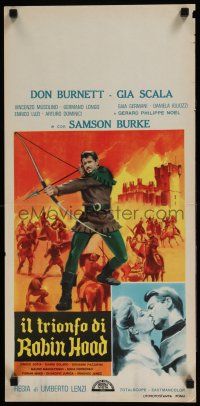 4p587 TRIUMPH OF ROBIN HOOD Italian locandina '64 Gia Scala, directed by Umberto Lenzi!