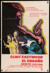 4p201 BEGUILED Spanish '71 cool art of Clint Eastwood with .45 auto - in the Civil War?