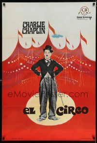 4p208 CIRCUS Spanish R69 great artwork of Charlie Chaplin, slapstick classic!