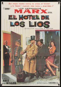 4p247 ROOM SERVICE Spanish R82 best artwork of Marx Brothers Groucho, Chico & Harpo by Alvaro!