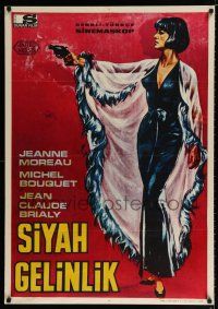 4p020 BRIDE WORE BLACK Turkish '68 Francois Truffaut's La Mariee Etait en Noir, Jeanne Moreau!