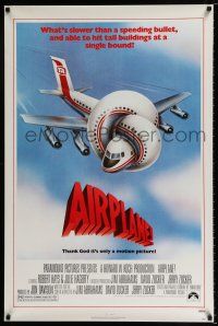 4r027 AIRPLANE 1sh '80 classic zany parody by Jim Abrahams and David & Jerry Zucker!