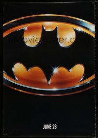 4r068 BATMAN teaser 1sh '89 Michael Keaton, Jack Nicholson, directed by Tim Burton!