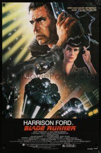 4r095 BLADE RUNNER 1sh '82 Ridley Scott sci-fi classic, art of Harrison Ford by Alvin!