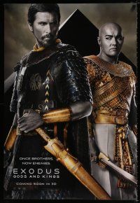 4r242 EXODUS: GODS & KINGS style D int'l teaser DS 1sh '14 Christian Bale as Moses, Joel Edgerton!