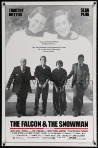 4r253 FALCON & THE SNOWMAN 1sh '85 Sean Penn, Timothy Hutton, John Schlesigner directed!