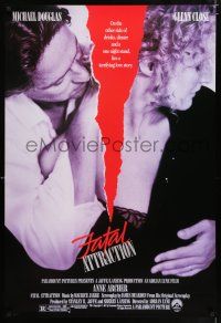 4r256 FATAL ATTRACTION 1sh '87 Michael Douglas, Glenn Close, a terrifying love story!