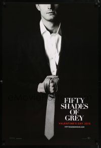 4r264 FIFTY SHADES OF GREY tie style teaser DS 1sh '15 Dornan in the title role as Christian Grey!