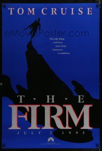 4r267 FIRM teaser DS 1sh '93 Tom Cruise on the run, Sydney Pollack directed, lawyers!