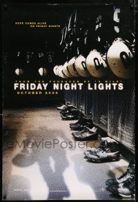 4r281 FRIDAY NIGHT LIGHTS teaser DS 1sh '04 Texas high school football, cool image of locker room!