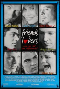 4r282 FRIENDS & LOVERS 1sh '99 Stephen Baldwin, Claudia Schiffer, Robert Downey Jr., Nucci!