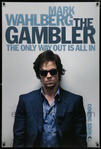4r292 GAMBLER teaser DS 1sh '14 great image of Mark Wahlberg with sunglasses and sport coat!