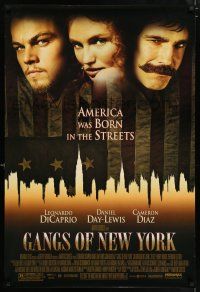 4r293 GANGS OF NEW YORK DS 1sh '02 Scorsese, Leonardo DiCaprio, Cameron Diaz, Daniel Day-Lewis!