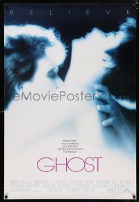 4r296 GHOST 1sh '90 classic Patrick Swayze & Demi Moore romantic close up!
