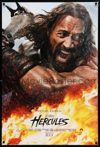 4r343 HERCULES July style teaser DS 1sh '14 cool image of Dwayne Johnson in the title role!